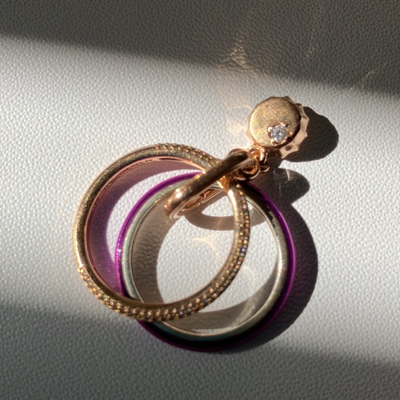 Pandora Lucky Bottle Cap ring set: 14k rose gold; 925 silver - Picture 8 of 16